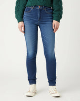 Spodnie Jeansowe Damskie Wrangler High Skinny Dana W27HCY437